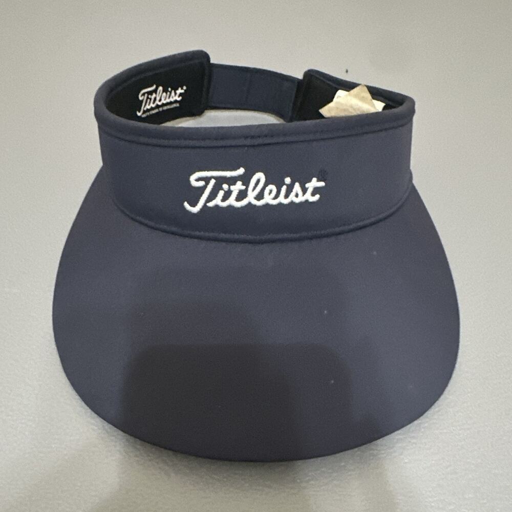 Titleist Navy Golf Visor Adjustable Polyester/Spandex Embroidered Logo